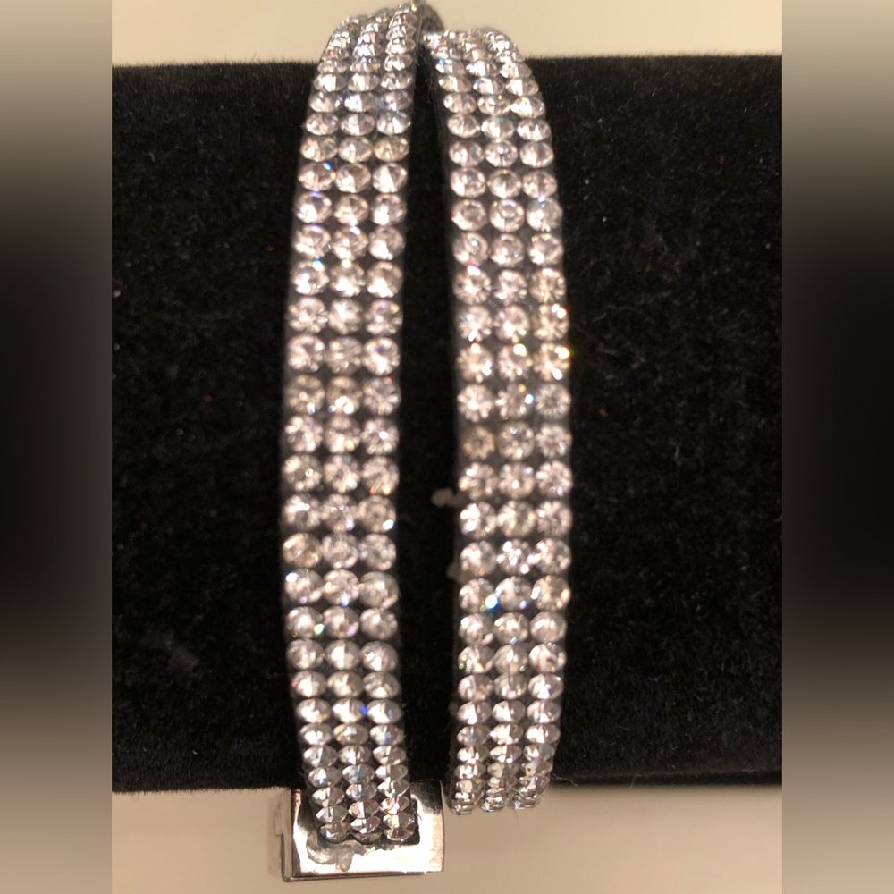 Silver Crystal Wrap Bracelet - Picture 5 of 7